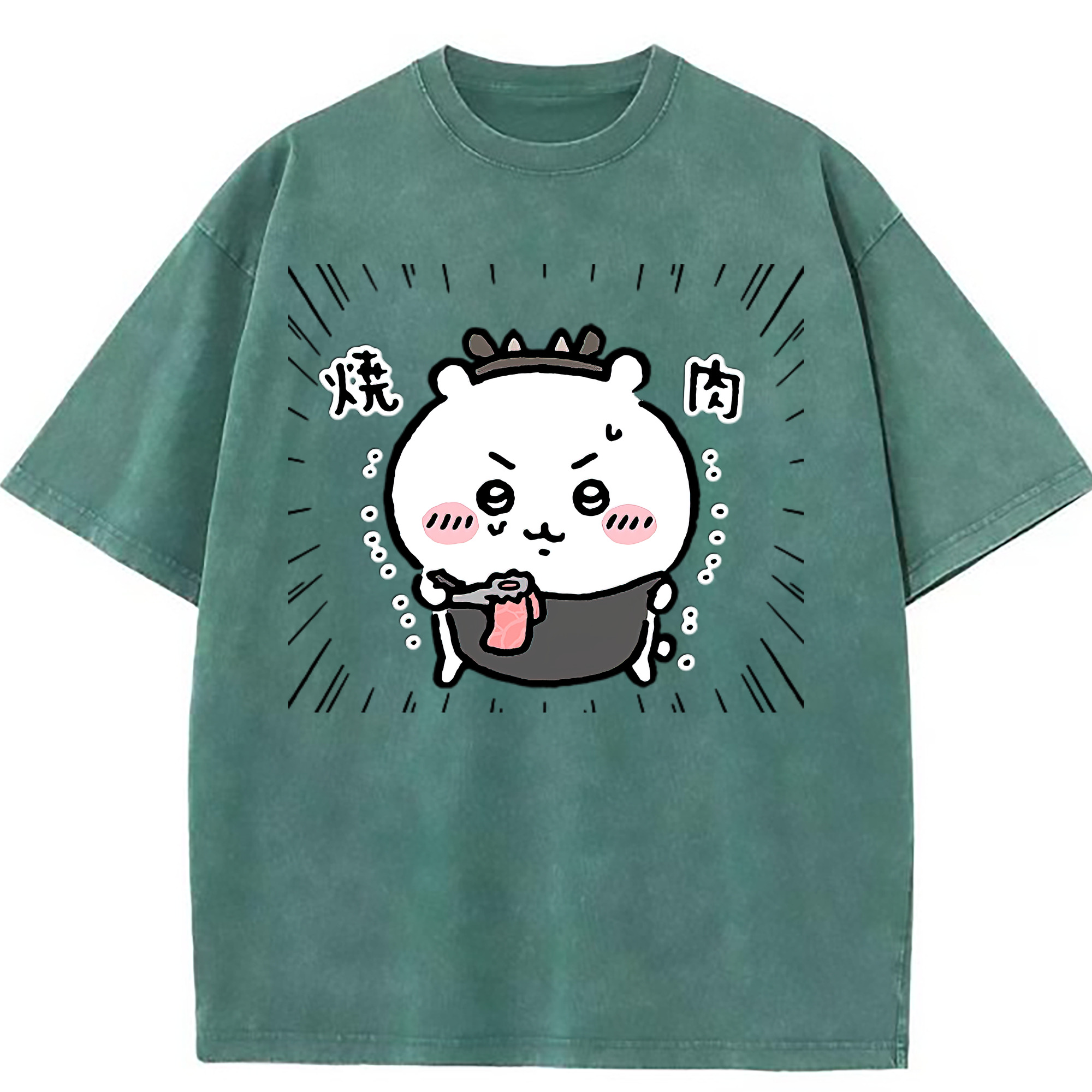 （画像用） ちいかわ ちいかわ Chii-kawa chiikawa 綿100% ヴィンテージ風 半袖Tシャツ（フロントプリント）